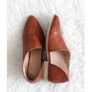 Cognac leather mules